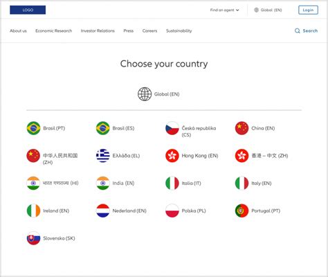 Select your country 